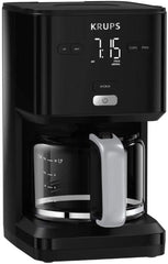 Machine à café Krups Smart'n Light avec minuterie, pour 1,25 litre de café filtre, fonction maintien au chaud, arrêt automatique, noir, KM600810