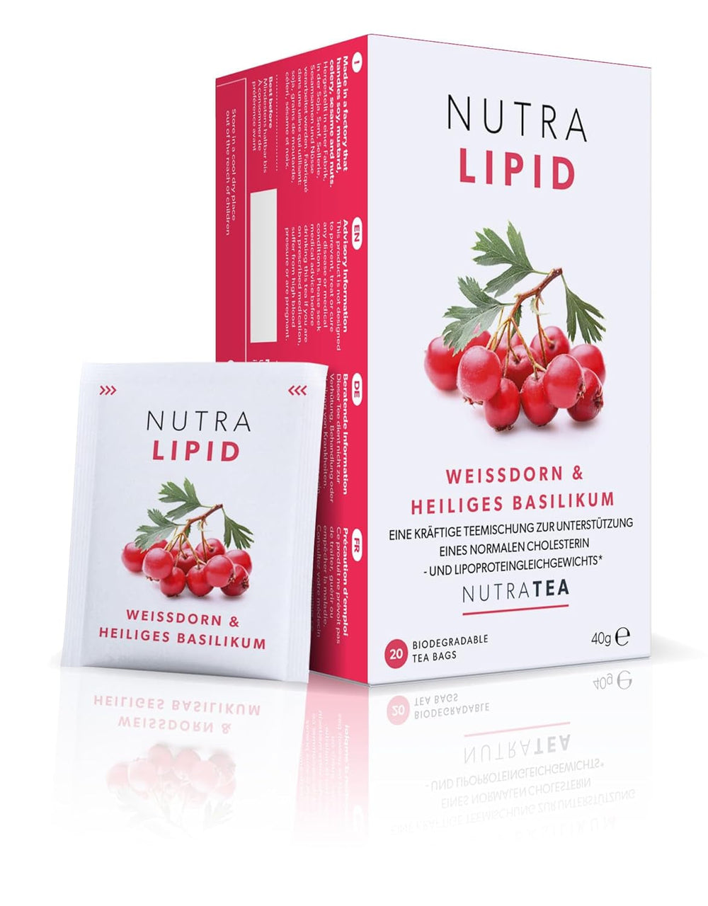 Nutra Tea NUTRALIPID, Thé équilibrant la glycémie Aide à maintenir la glycémie, Thé minceur Améliore le métabolisme et peut supprimer l'appétit, 20 sachets de thé réutilisables