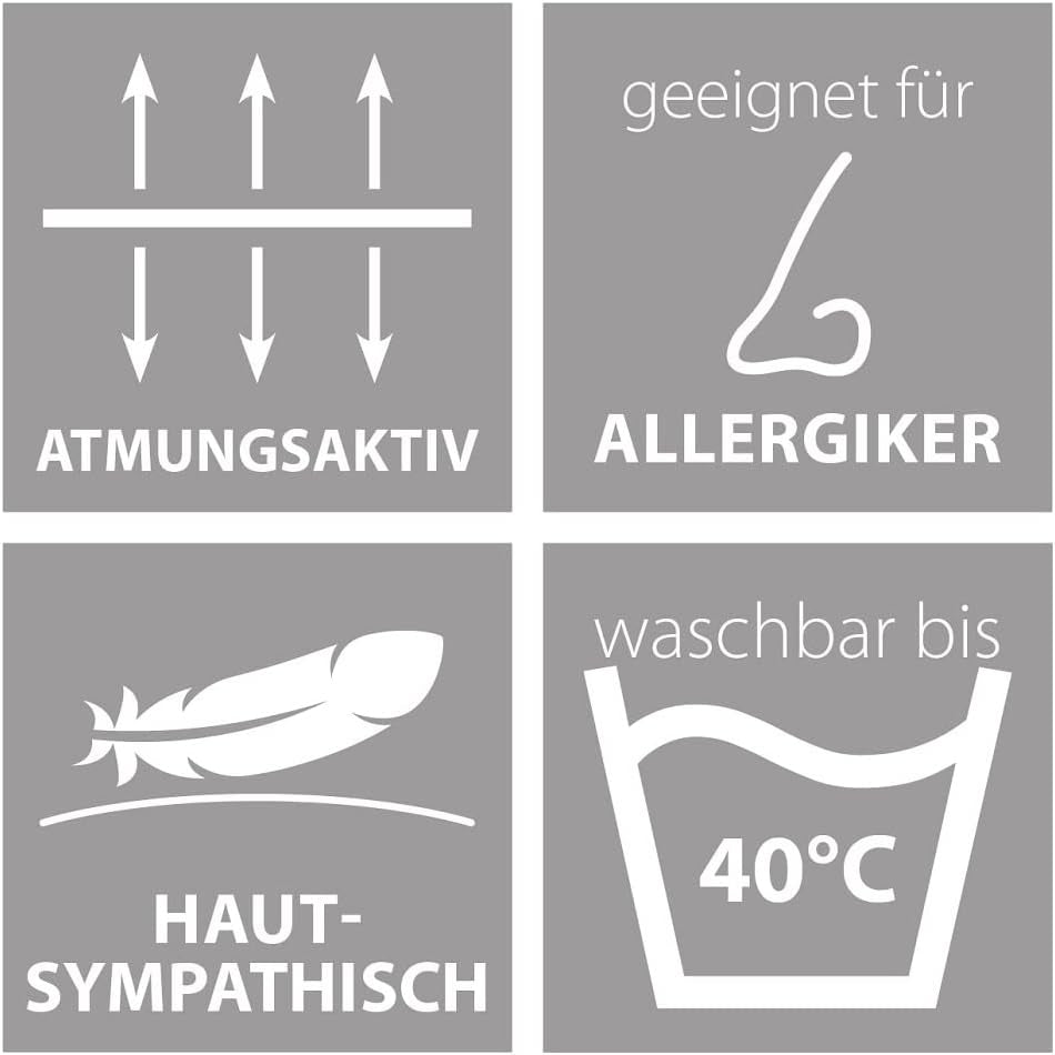 Parure de lit Traumnacht Green - Couette toutes saisons 135X200 Cm + Oreiller 80X80 Cm, résistante avec housse en microfibre, produite selon la norme de qualité allemande Couettes et couettes Naty Shop