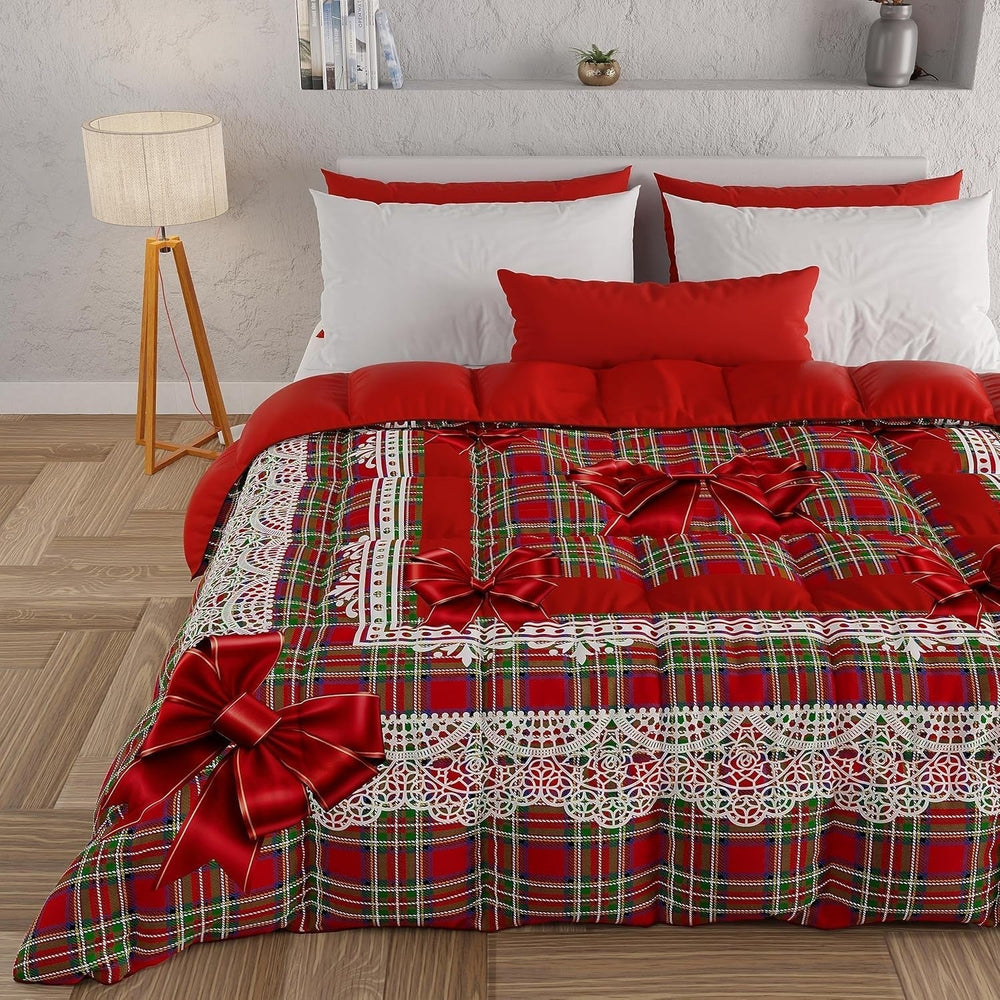 PETTI Artigiani Italiani - Couette d'hiver, Couette d'hiver, Couette simple, Double face, Impression monochrome et numérique, microfibre 100% hypoallergénique, Fabriqué en Italie