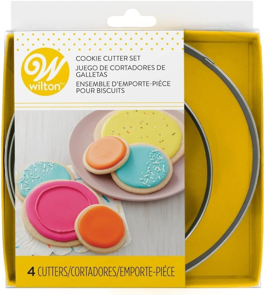 Wilton Circles Nesting Metal Cutter, 4 pièces : emporte-pièces ronds, emporte-pièces, moules en plastique de cuisson de cuisine, bricolage, emporte-pièces pour pâte à biscuits et emporte-pièces à fondant