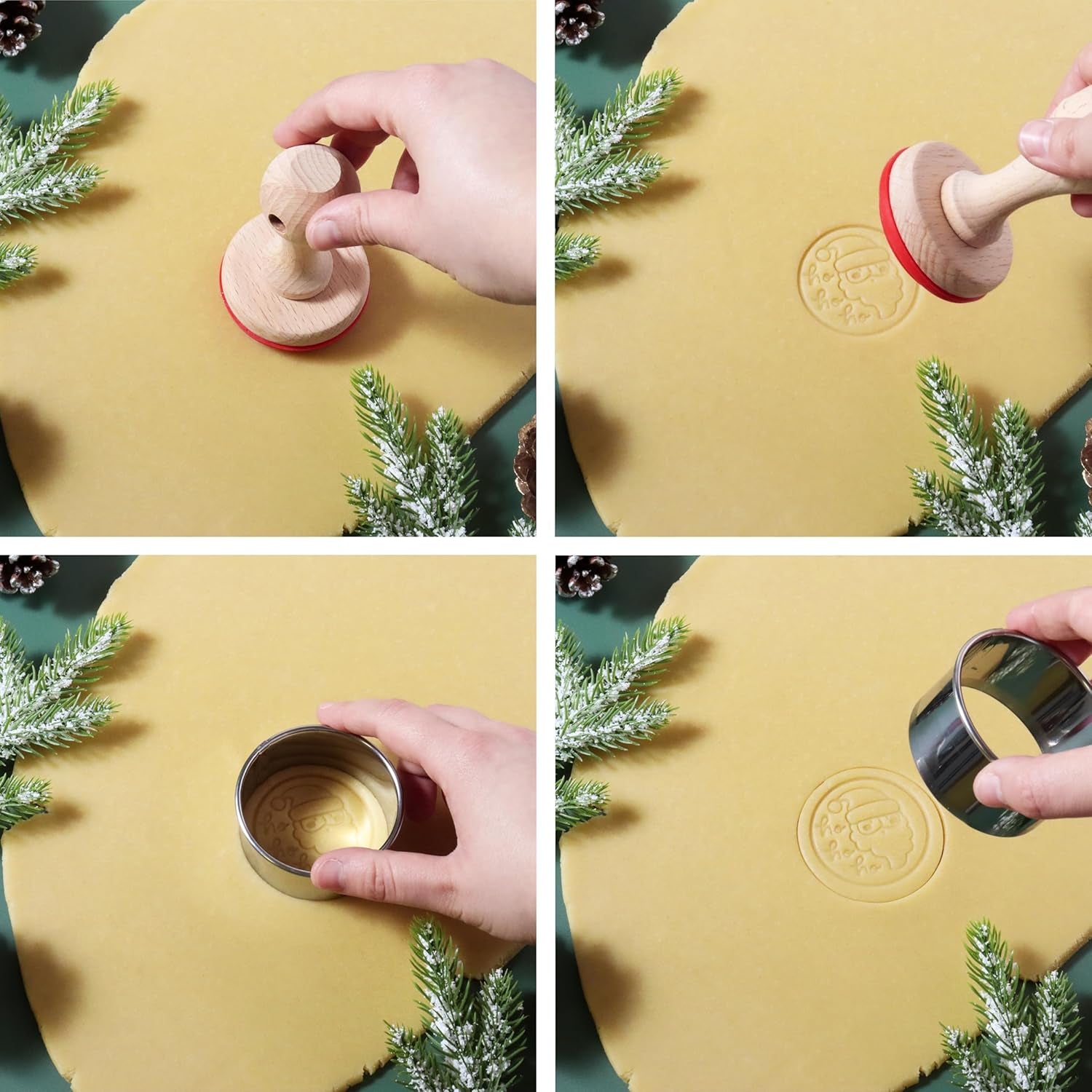 Lot de 7 tampons de gaufrage pour biscuits de Noël C'est Noël