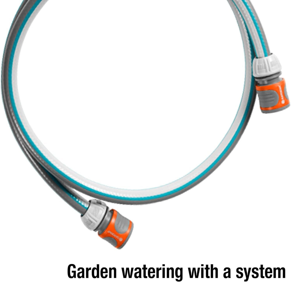 Kit de raccordement Gardena Classic 13 mm (1/2 pouce), 1,5 m : Adaptateur de tuyau pour raccorder un enrouleur de tuyau, tuyau avec composants du système, 22 bar (18011-20)