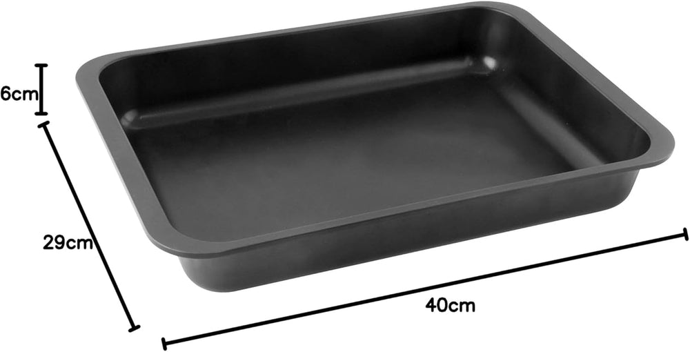 Zenker Ofenbackform (40 X 6 X 29 Cm) SPECIAL COOKING, Rechteckige Ofenform Mit Antihaftbebeschichtung, Backform Mit Extra Hohem Rand (Farbe: Schwarz), Menge: 1 Stück Moules et plaques pour la pâtisserie Naty Shop