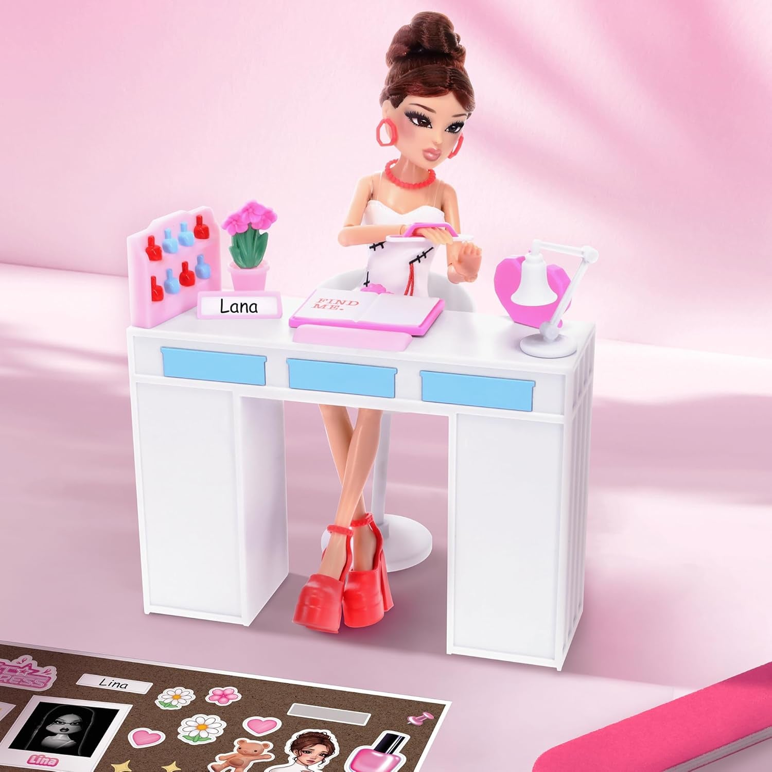 Ensemble de poupée mannequin de luxe - Laine