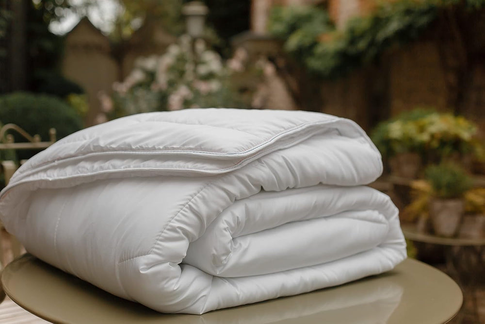 Couette 140 X 200 Cm | Coton biologique et laine mérinos | Chaud Lavable en machine à 30 °C Couettes et couettes Naty Shop