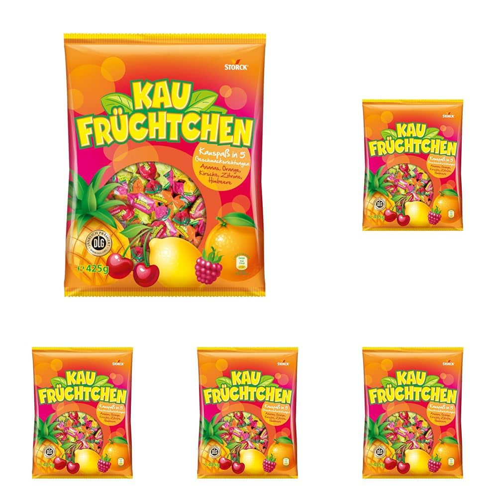 Kaufrüchtchen – 1 x 425G – caramele cu cinci arome de fructe Naty Shop