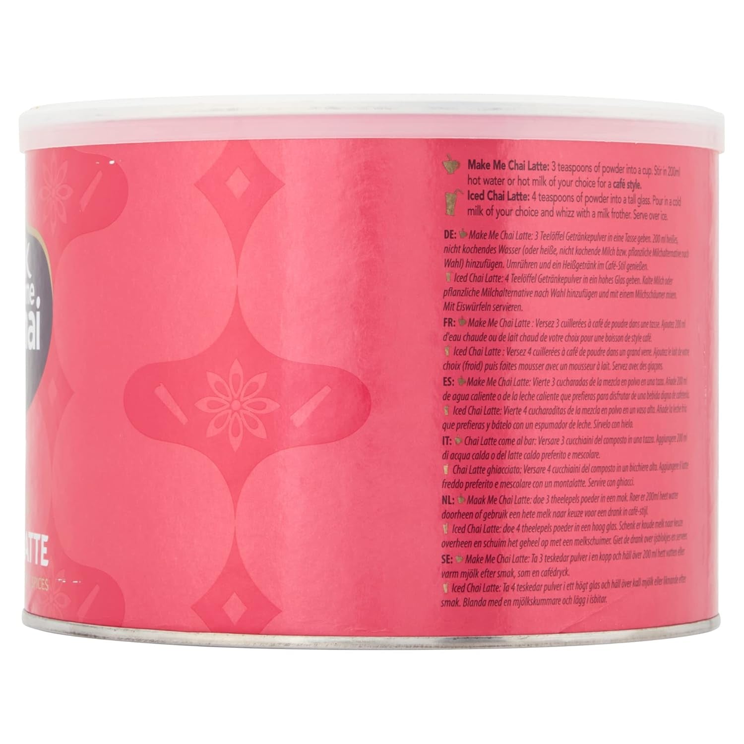 Drink Me Chai Chai Latte condimentat 1 kg (4 bucăți) – Adăugați doar apă, pudră Chai Latte (200 porții în total)