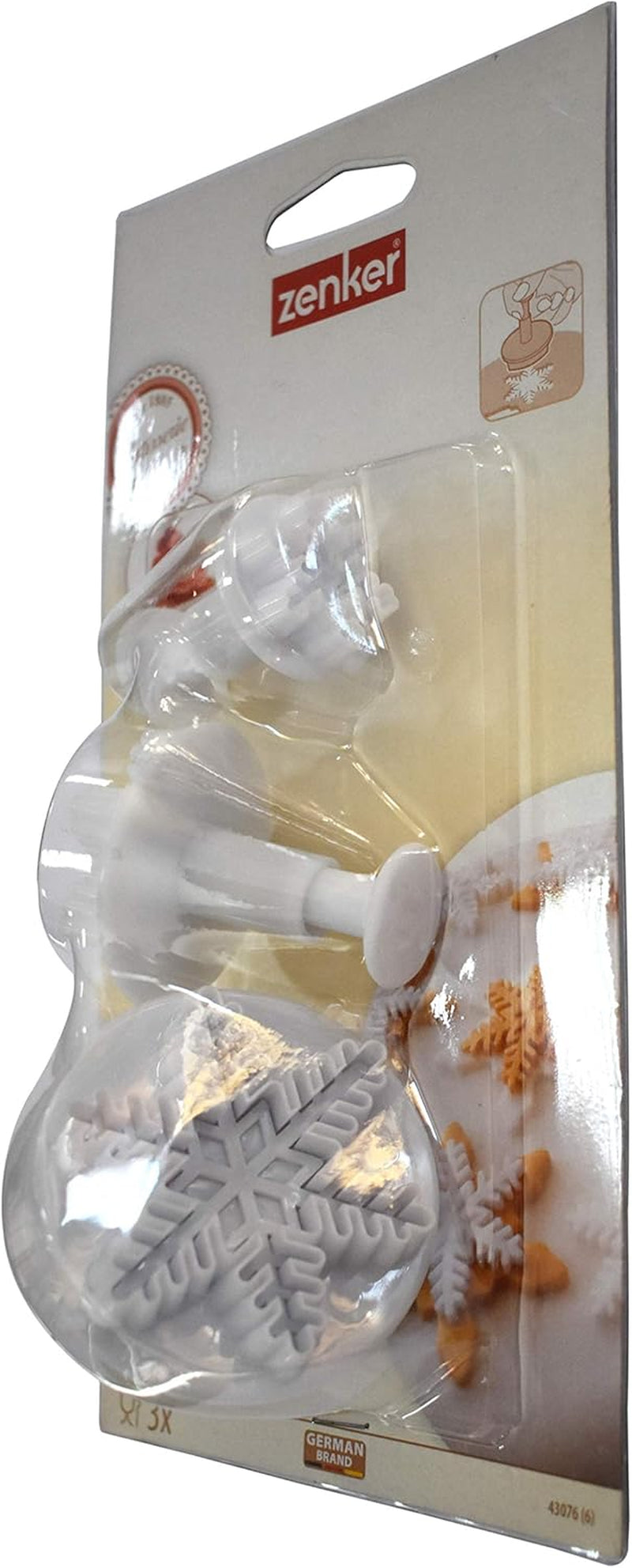 Zenker 43076 boîtes à biscuits flocon de neige 3,5 x 7 cm