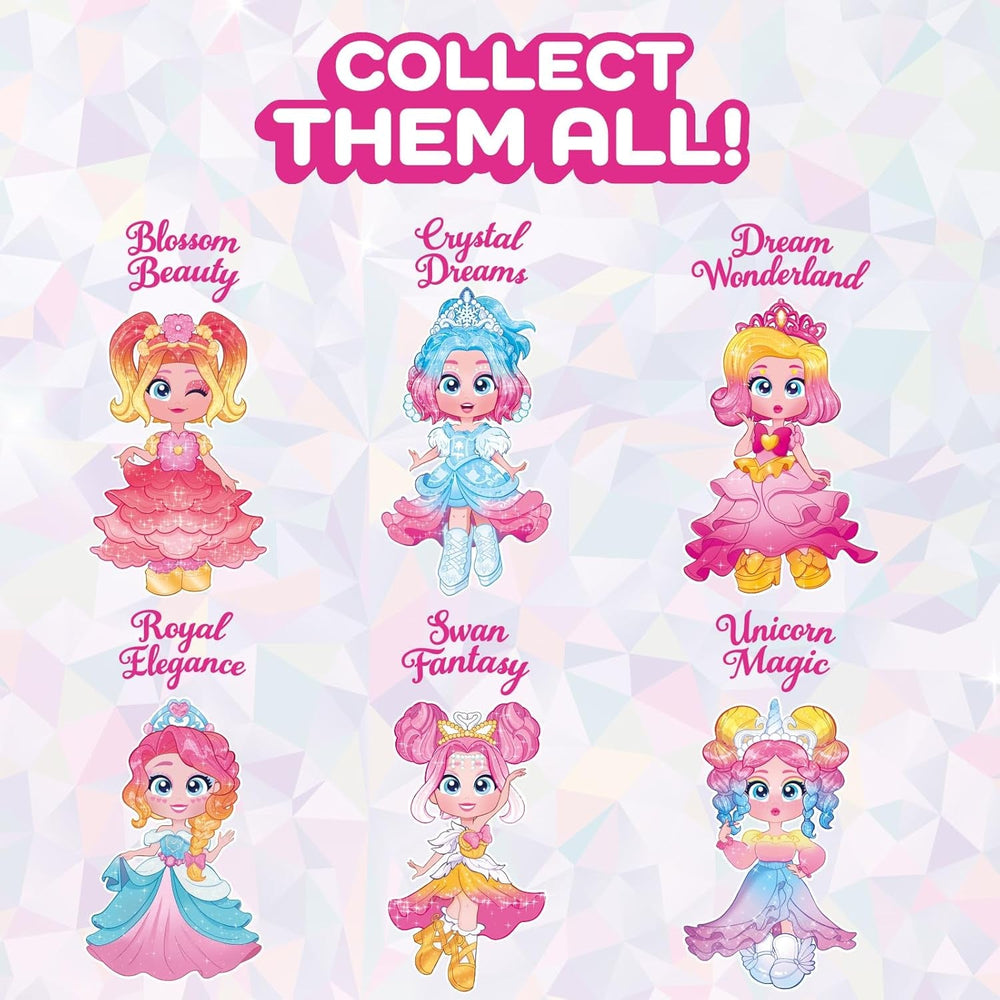Serie Princess, Swan Fantasy – Sammelpuppe aus der Princess-Serie. Enthält Puppe, Set aus Kleidung und Schuhen mit Prinzessinnen-Thema, Zubehör und Haustier. 1 Puppe, 3 Verschiedene