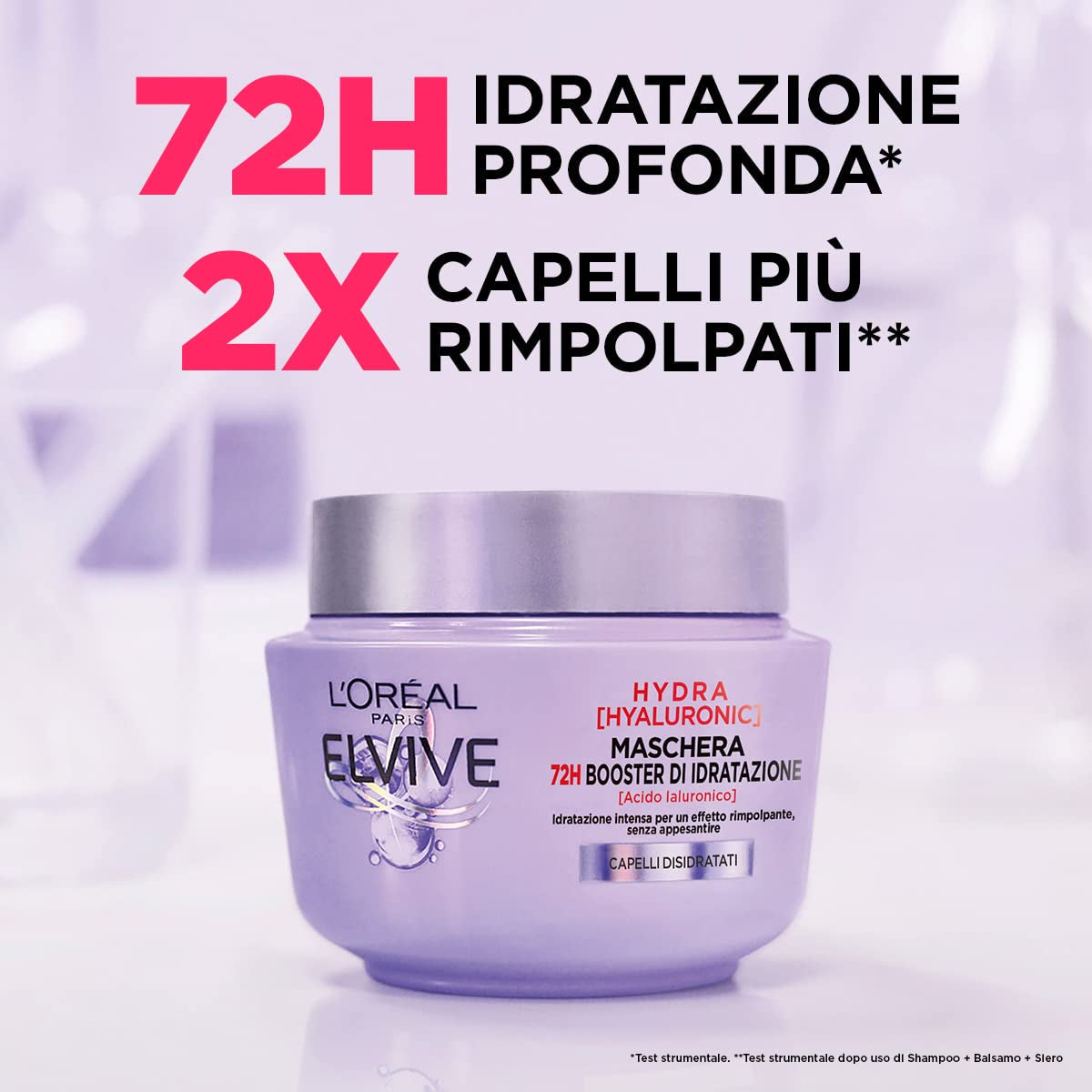 L'Or?al Paris Elvive Hydra Hyaluronic Maschera 72H Booster di Idratazione 300 ml Masque Capillaire Naty Shop