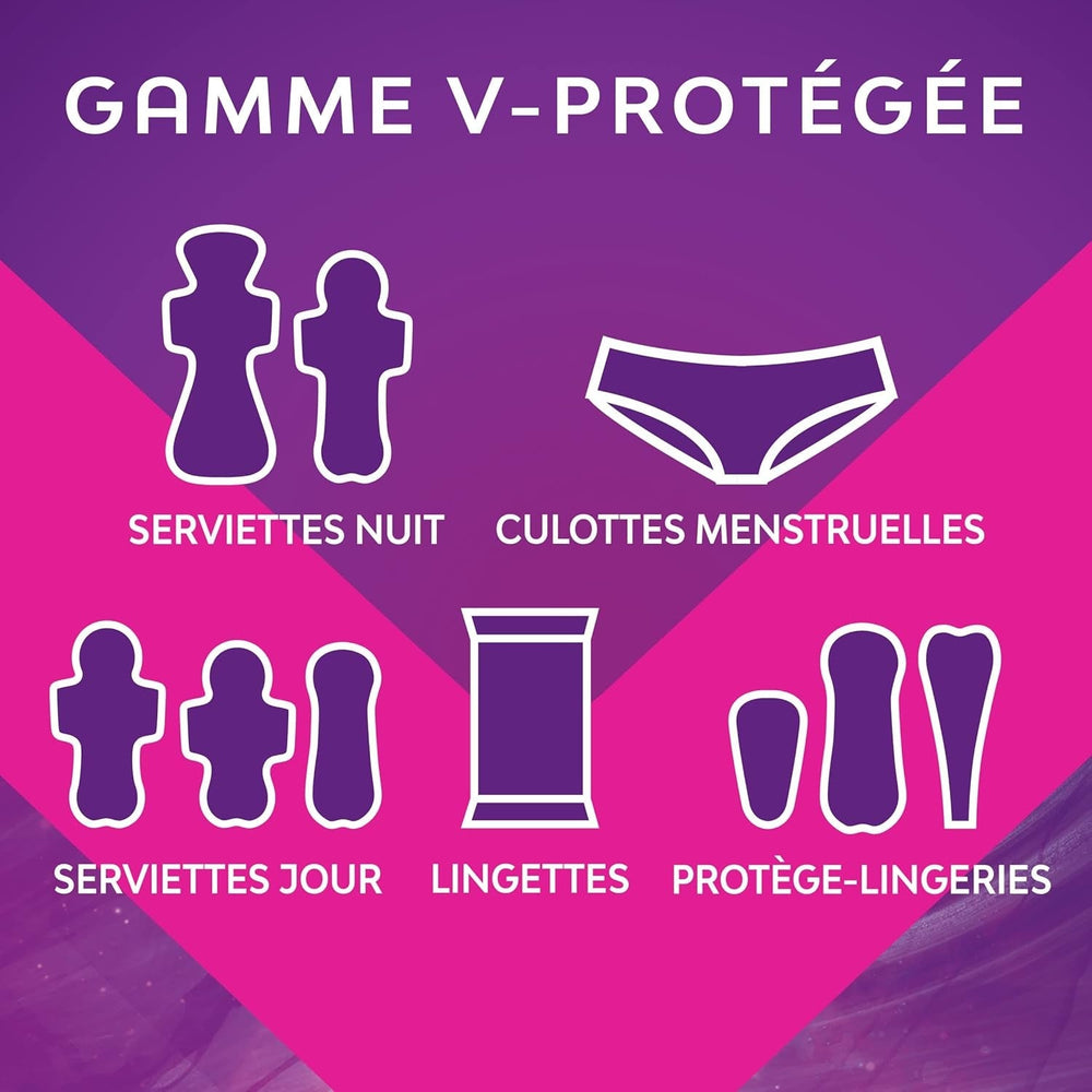 Serviettes Hygiéniques Ultra Bonne Nuit avec Ailes - Flux Très Abondants - 10 lingettes en sachets individuels