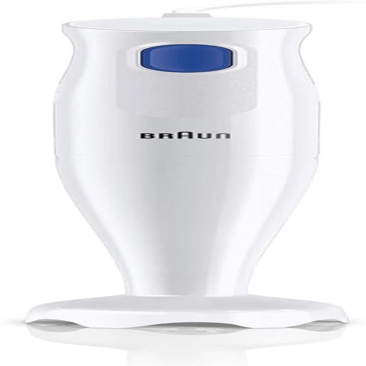 Braun Stabmixer MQ10.001M Multiquick 1 - Extra Light Pürierstab Mit Edelstahl-Mixfuß Und Easytwist System, Inkl. Mix- & Messbecher 600 ml, 450 watts, blanc mère et enfant Naty Shop Mq 10 000P