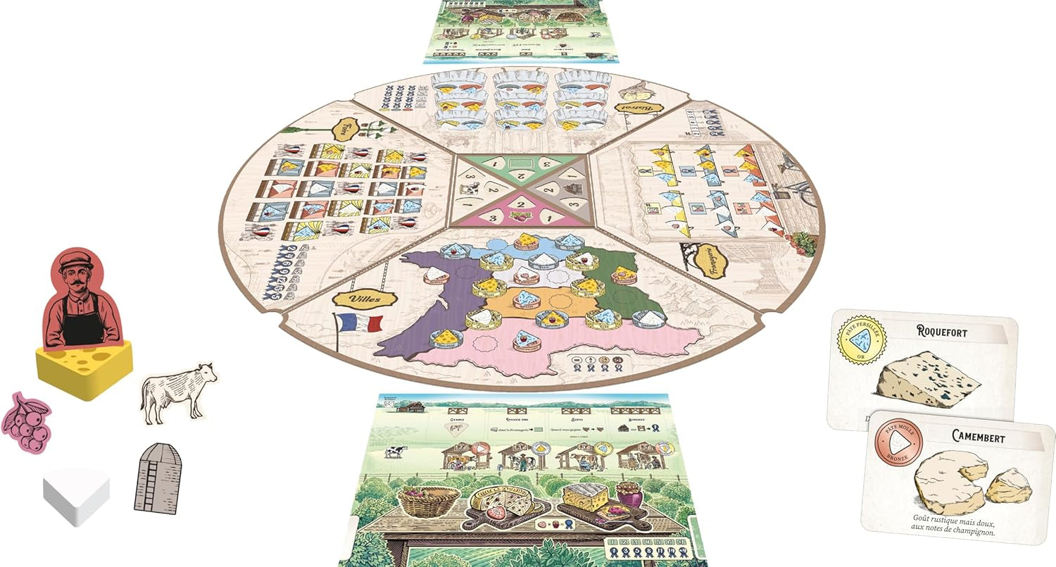 Asmodee - Cheese - Road to Infamy - Jeu de société stratégique - Placement d'ouvrier - Master Cheese - 14 ans et plus - 1 à 4 joueurs - 40 minutes - Version française