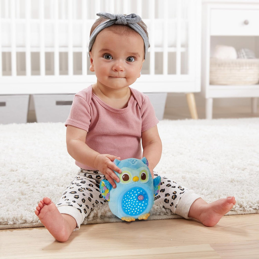 Bufniță de pluș Vtech Baby Luminous - Ajutor liniștitor de pluș cu lumină de noapte, 3 cântece cântate și 33 de melodii - Pentru copii cu vârsta cuprinsă între 0-36 luni Jucarii Bebe Naty Shop
