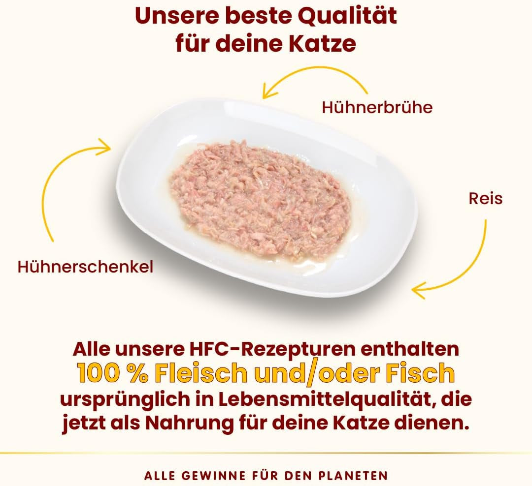 Almo Nature HFC Hrană umedă naturală pentru pisici - pulpe de pui, pachet de 24 (24 x 70g)