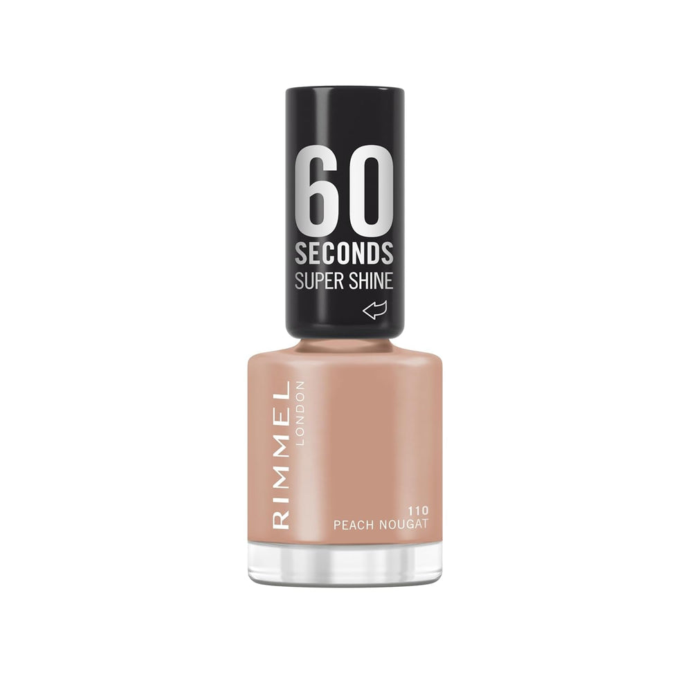 Oja Rimmel 60 Seconds Super Shine, uscare rapidă, culori vibrante, durabilă, 8 ml, 112 Almost Apricot