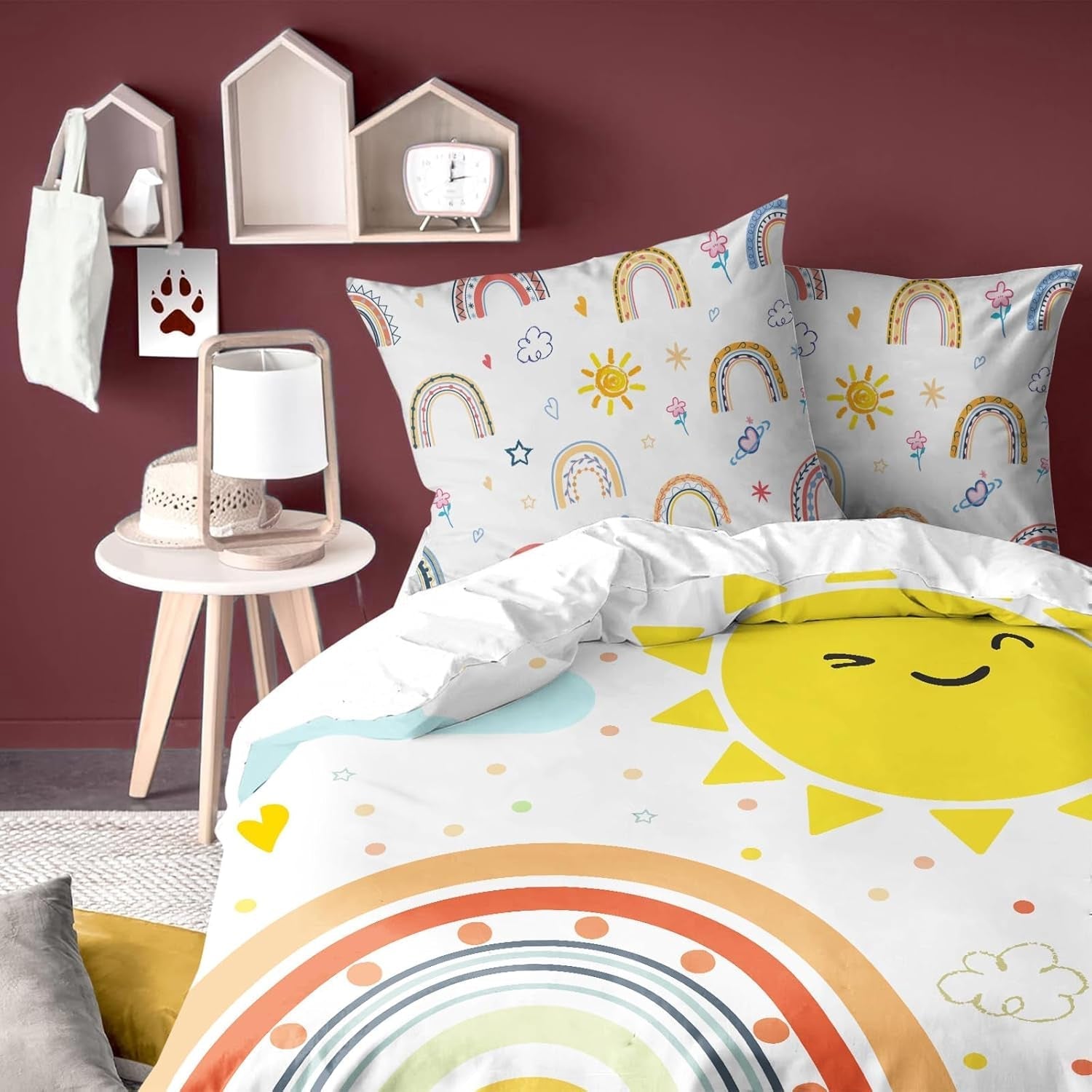 Linge de lit enfant, Rainbow, microfibre Linge de lit - enfant Naty Shop Rainbow (Modèle 2) 135X200+80X80