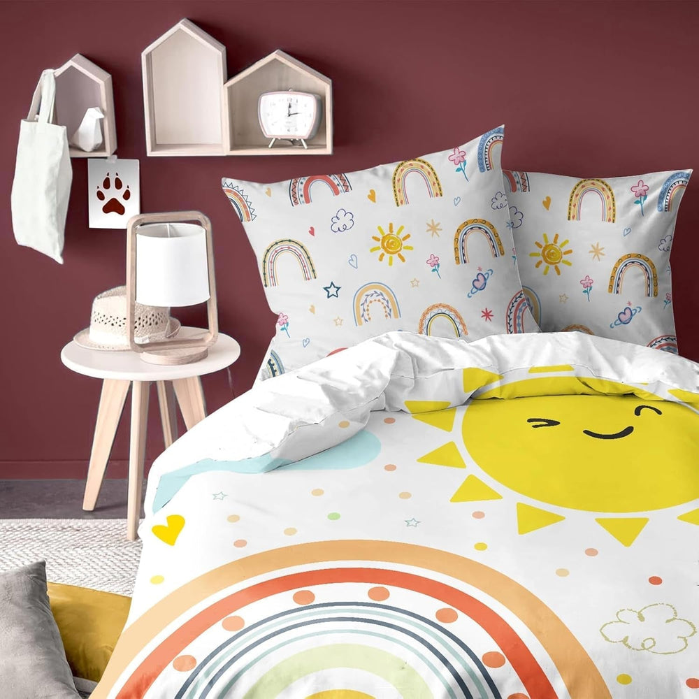 Linge de lit enfant, Rainbow, microfibre Linge de lit - enfant Naty Shop Rainbow (Modèle 2) 135X200+80X80