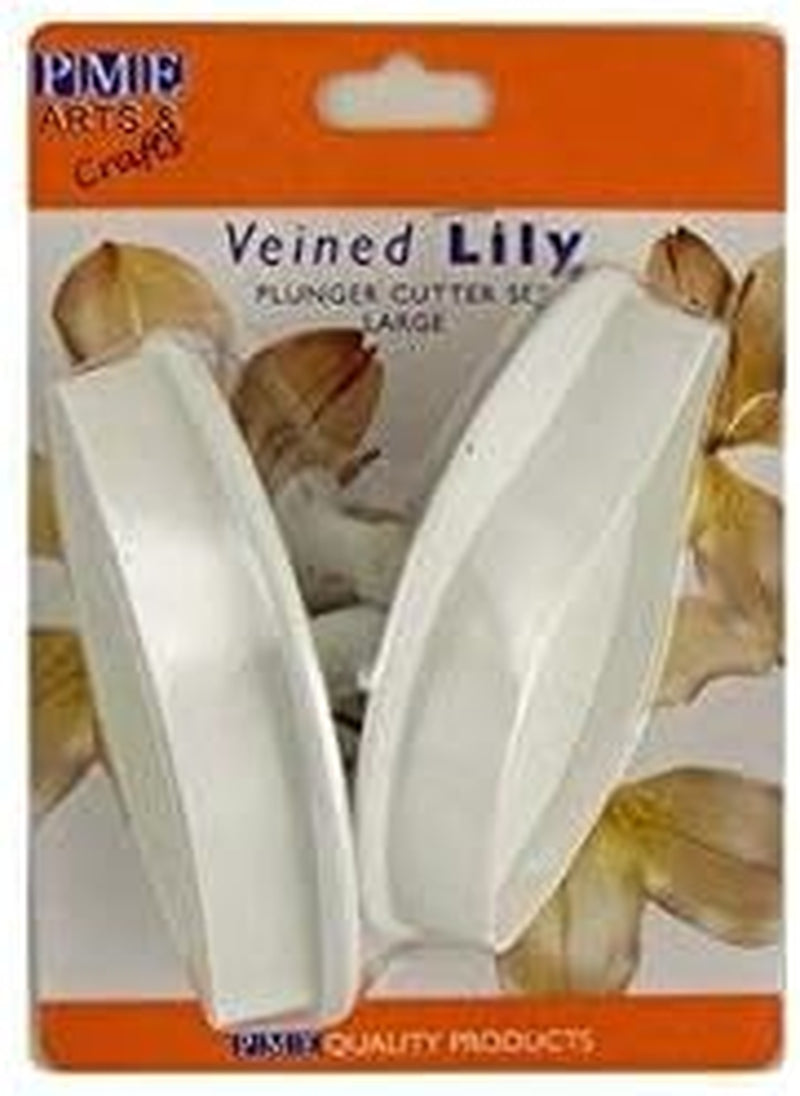 LY1002 Découpeur de gaufrage Lys nervuré, grand format, plastique, blanc, 3 x 3 x 4 cm