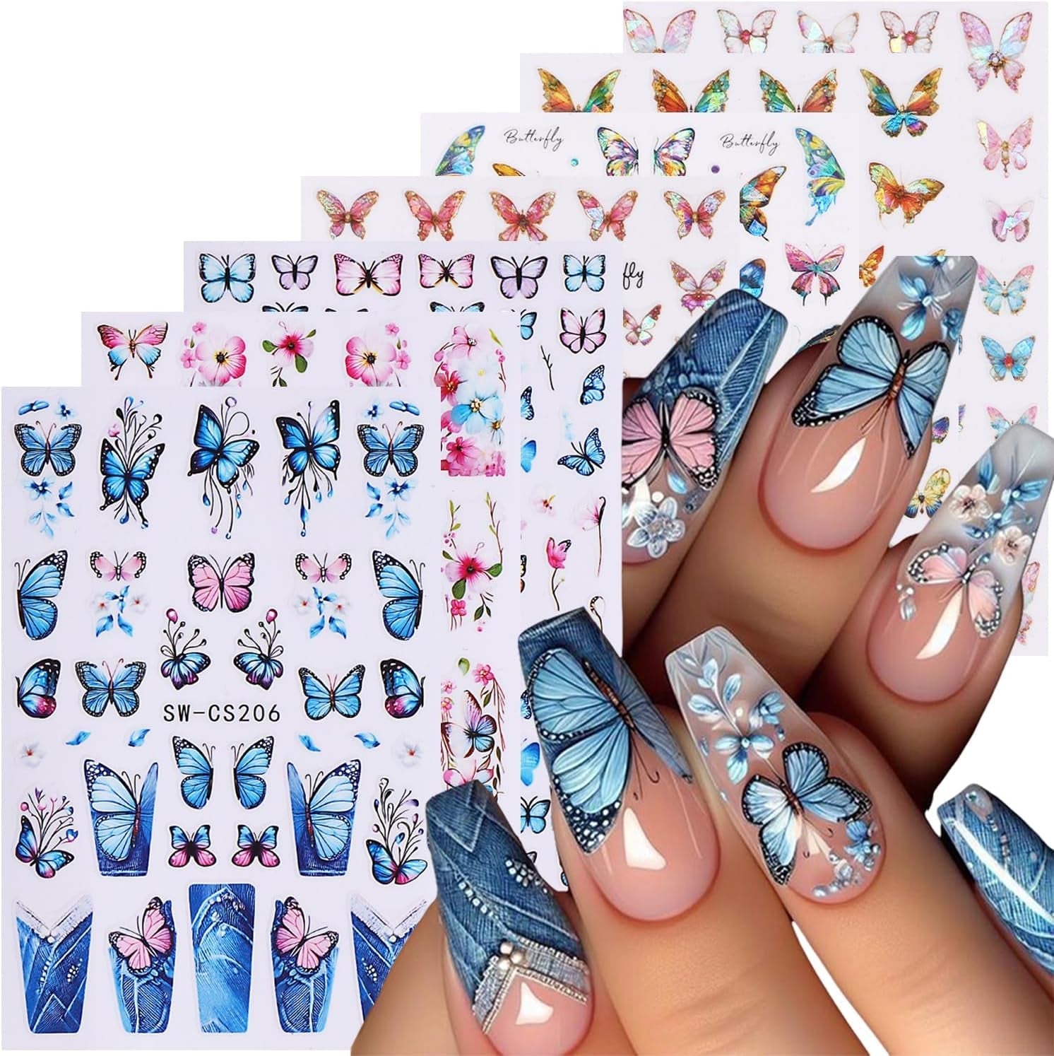 GZMAYUEN 12 couleurs français ongles autocollants 3D français dégradé couleur ongles autocollants auto-adhésif ongles conception ongles accessoires