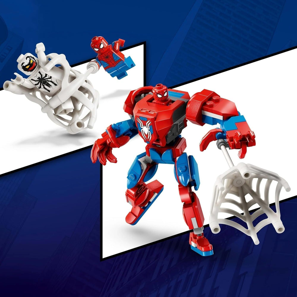 LEGO Marvel Spider-Man Mech contre. Anti-Venom - Jouet de super-héros avec 2 figurines - Figurine avec bras, jambes et doigts mobiles - Cadeau pour garçons et filles à partir de 6 ans 76308 Besuche den LEGO-Store Building Sets