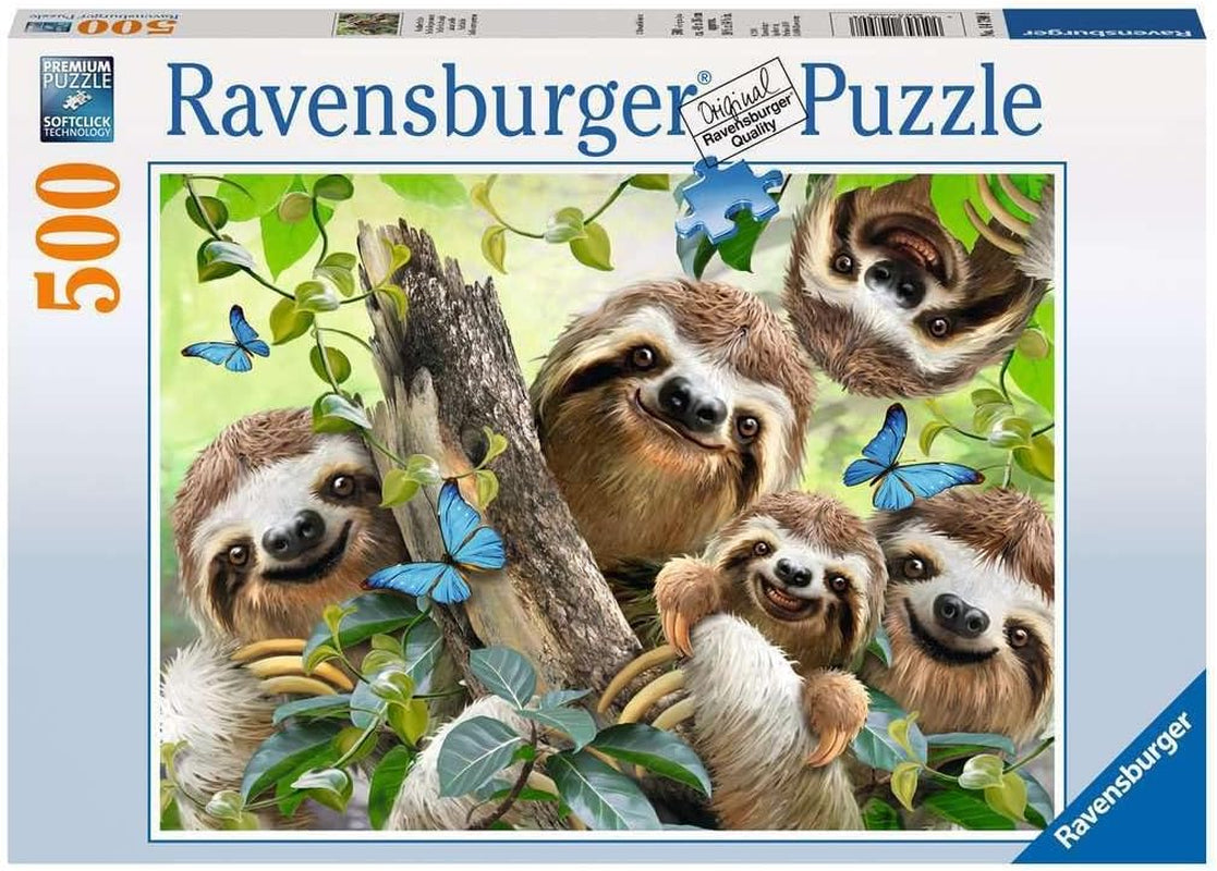 Ravensburger Puzzle 12000203 - Sloth Selfie - Puzzle de 500 pièces pour adultes et enfants de plus de 10 ans, puzzle à motifs animaux Puzzle Naty Shop Design ancien