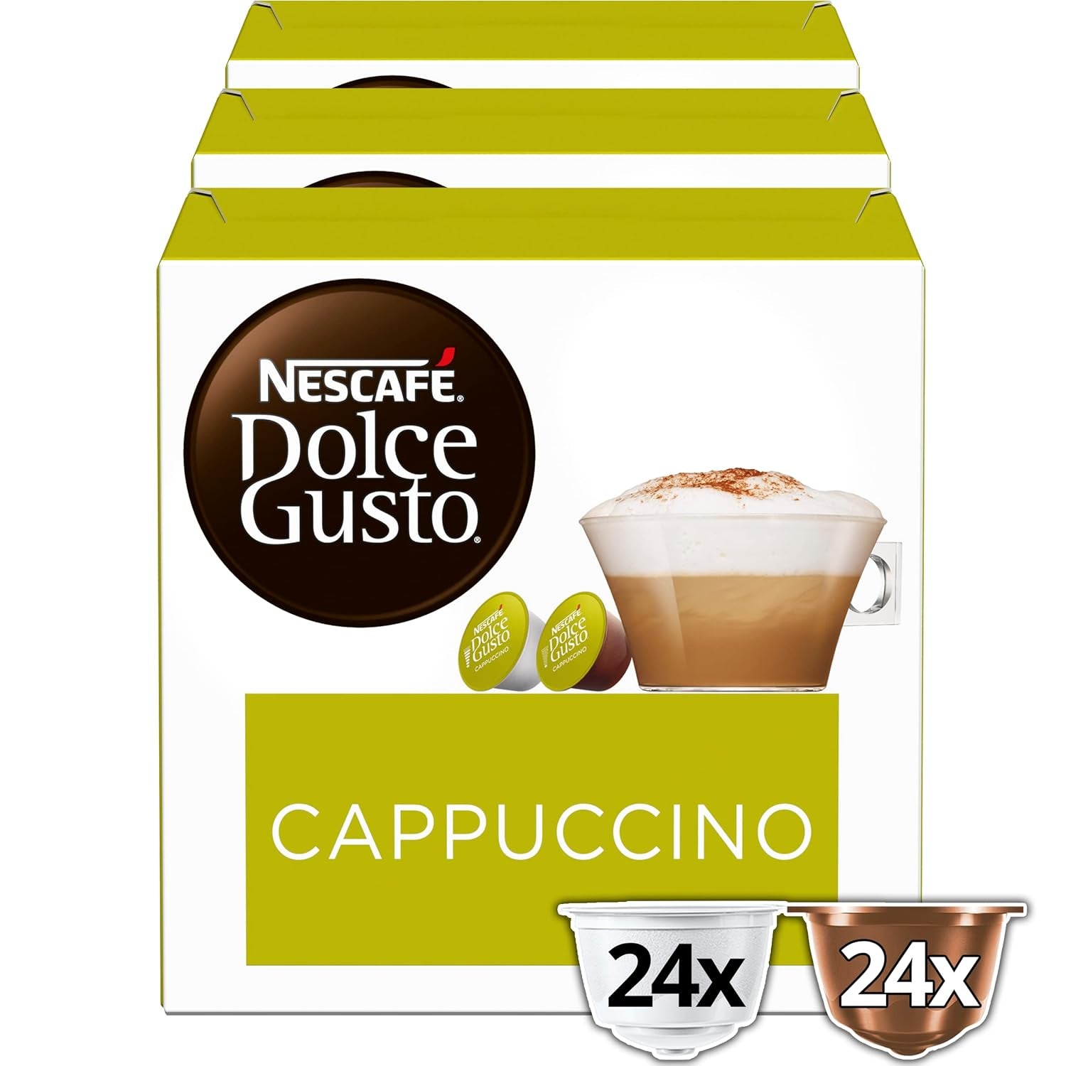 Latte Macchiato Vorratsbox 90 Kaffeekapseln (Espresso aromatique, 3-Schichten -Köstlichkeit aus feinem Milchschaum & Cappuccino