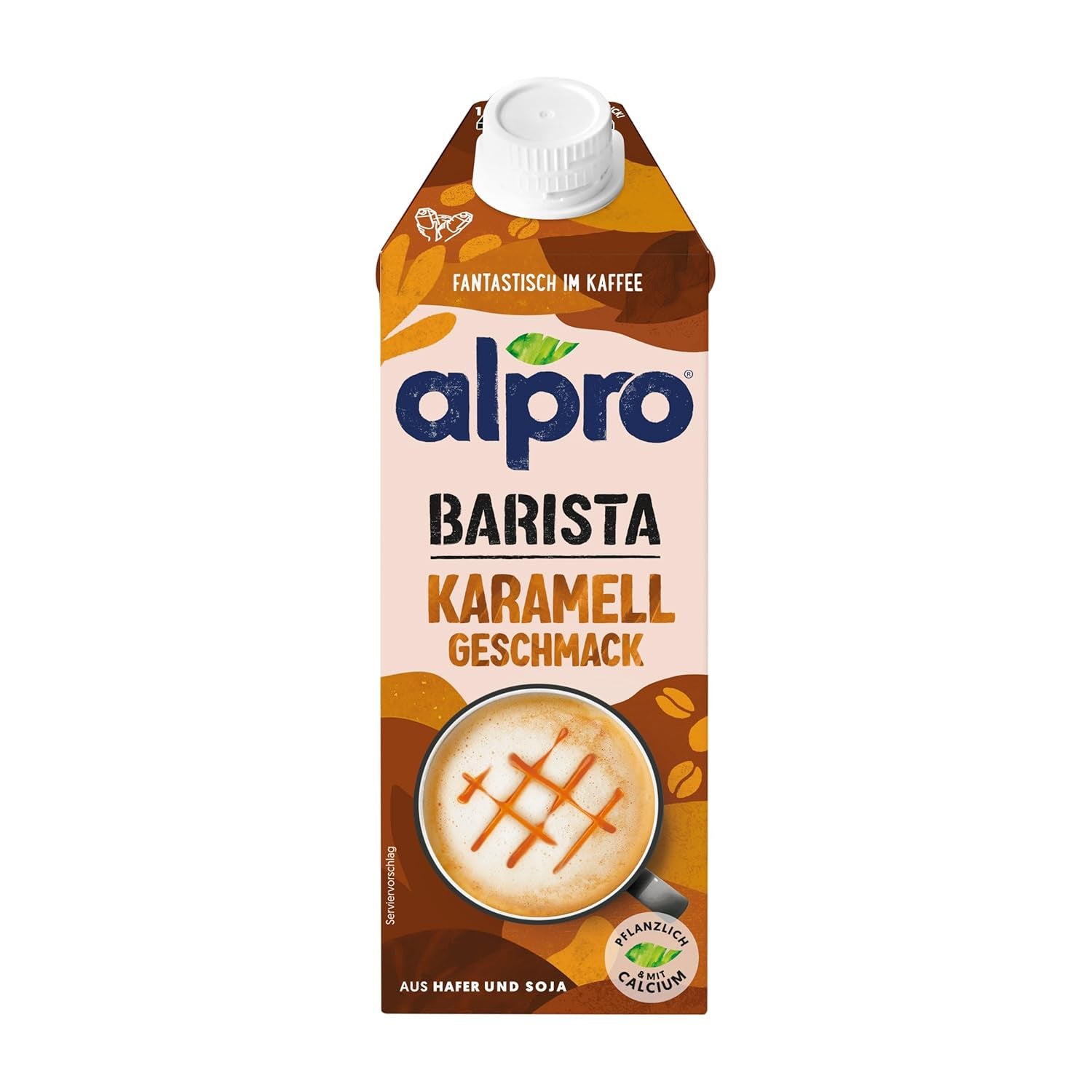 Alpro Barista Karamell – Zum Aufschäumen – Von Natur sans lactose – 8 x 750 ml – Haltbar