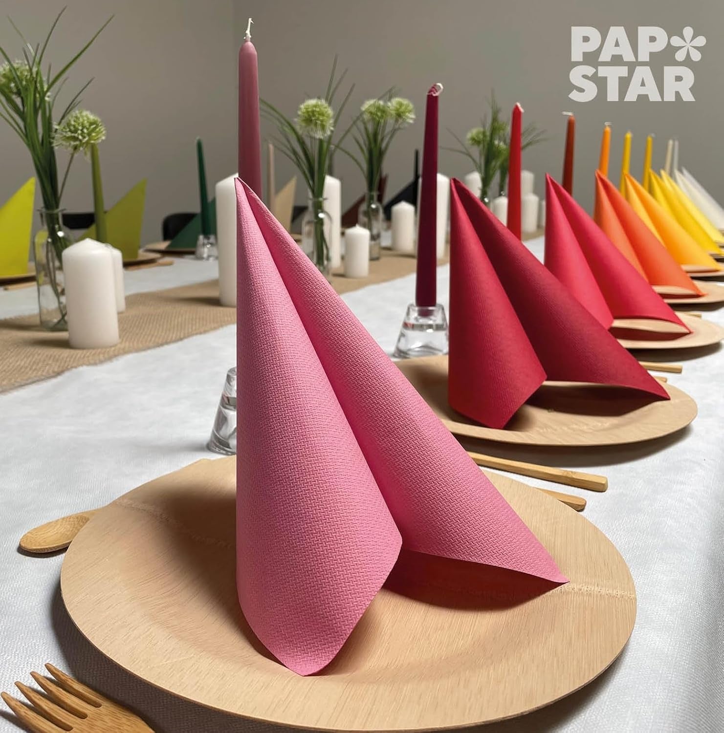 Papstar 11608 50 serviettes "Collection Royale" pli 1/4 40 X 40 cm, Bordeaux