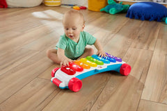 Fisher-Price Xylophone géant lumineux - instrument de musique électronique à accompagner de chansons à contenu pédagogique, pour enfants, tout-petits à partir de 9 mois, multicolore, version : français, HJK40 Jucarii Bebe Naty Shop