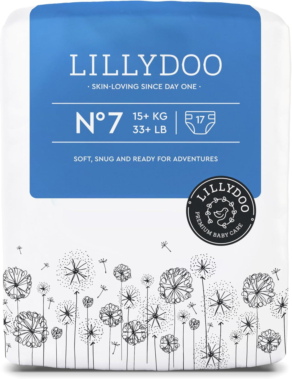 Scutece pentru bebeluși LILLYDOO prietenoase cu pielea - Mărimea 3 (6-10 kg), 29 de bucăți, protecție fiabilă împotriva scurgerilor, moi, fără parfum și fără loțiune pentru pielea sensibilă, testate dermatologic