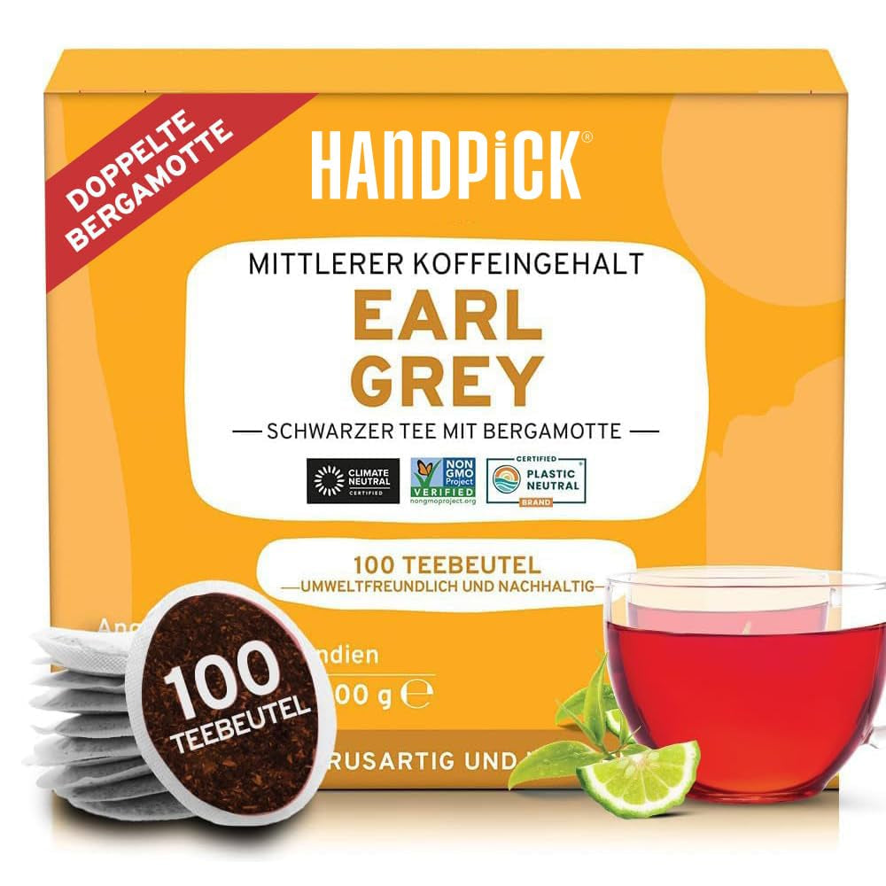 HANDPICK, pliculețe de ceai verde - 25 bucăți | 100% frunze de ceai verde pur din Himalaya, India | Plicuțe de ceai verde ecologice, preparare la cald sau rece