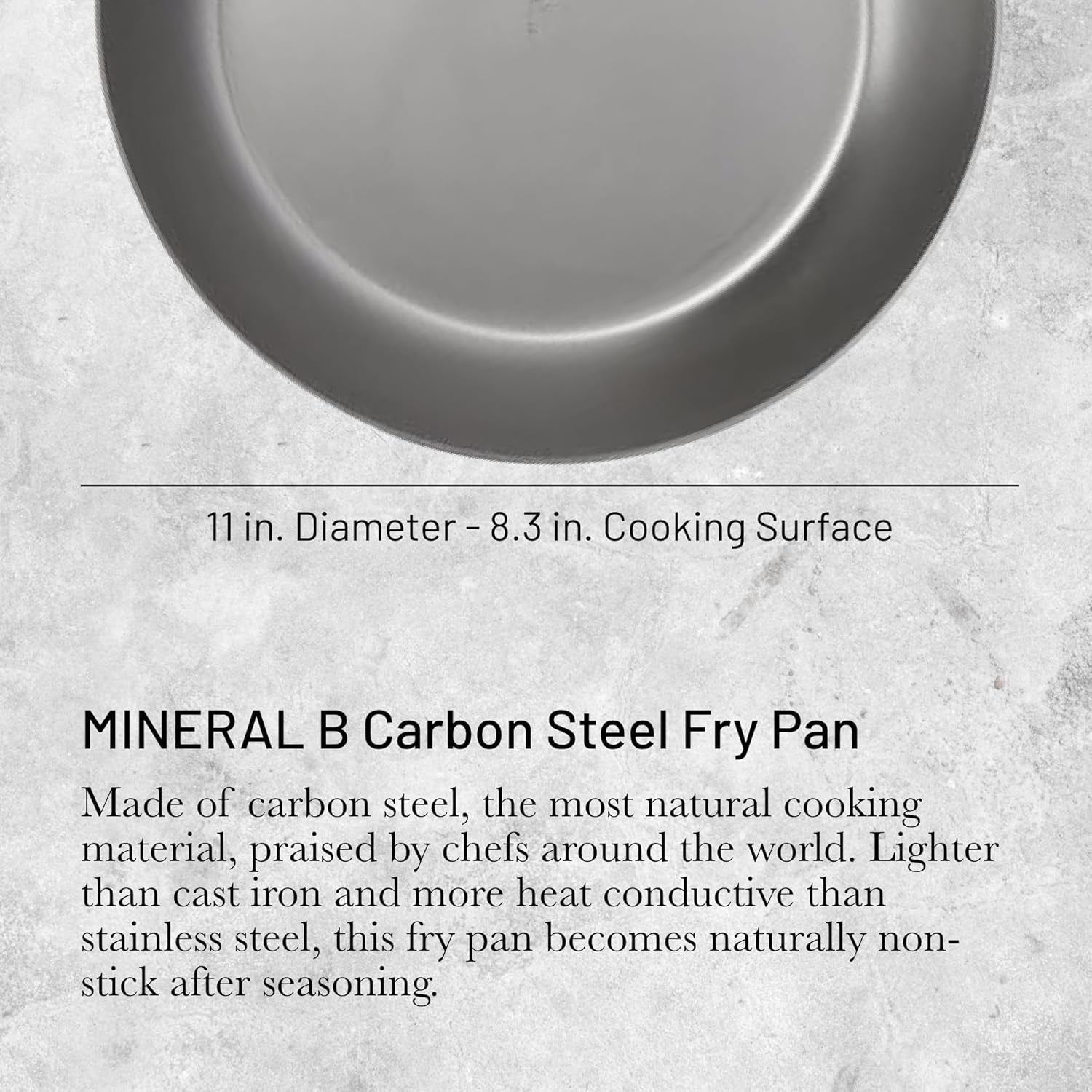 Poêle MINERAL B PRO En acier Casseroles et poêles Naty Shop