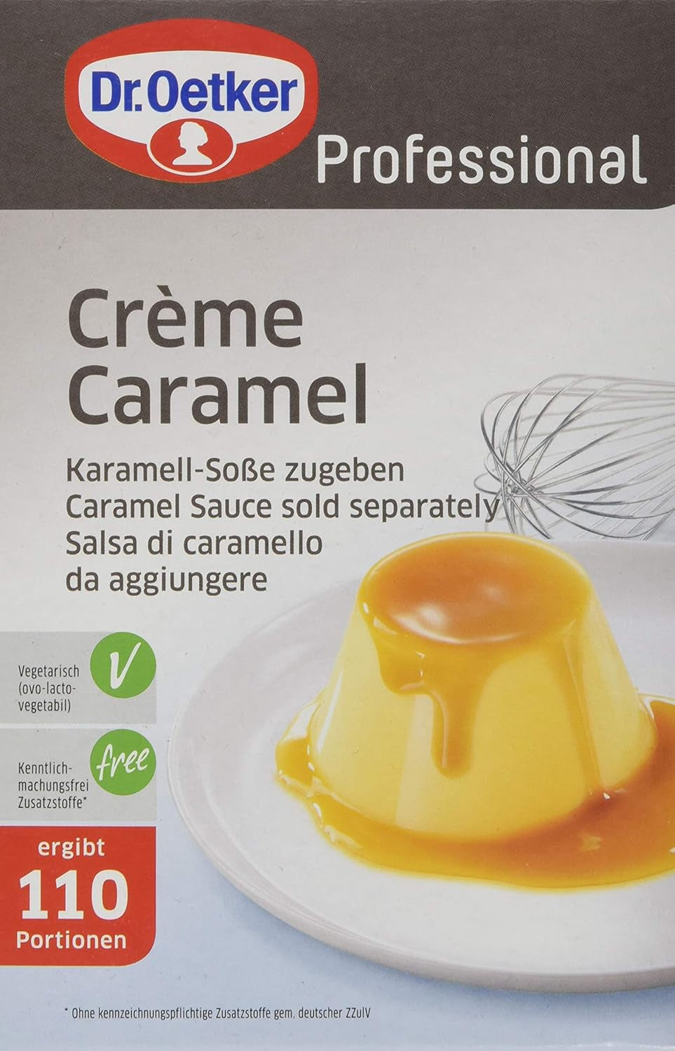 Dr. Oetker Professional Panna Cotta, Dessertpulver in 1,1 Kg Packung Amestec pentru copt si gatit Naty Shop Crème Caramel