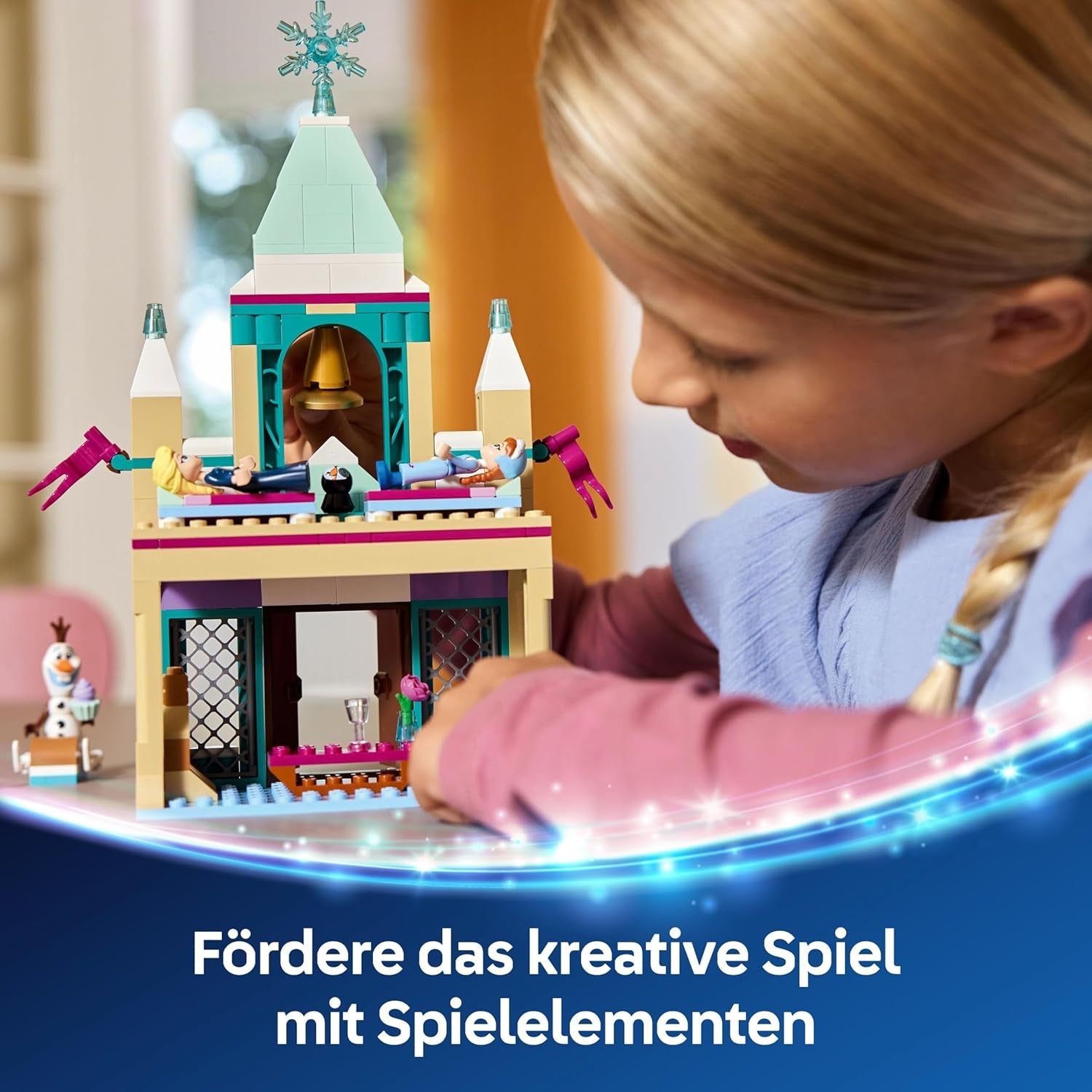 LEGO ǀ Disney Frozen Das Arendelle Schloss - Spielzeug mit Anna & ELSA Minifiguren sowie Olaf & Pinguin Figuren – Prinzessinnen Schloss Spielzeug - Kreatives Geschenk für Mädchen ab 5 Jahren – 43265