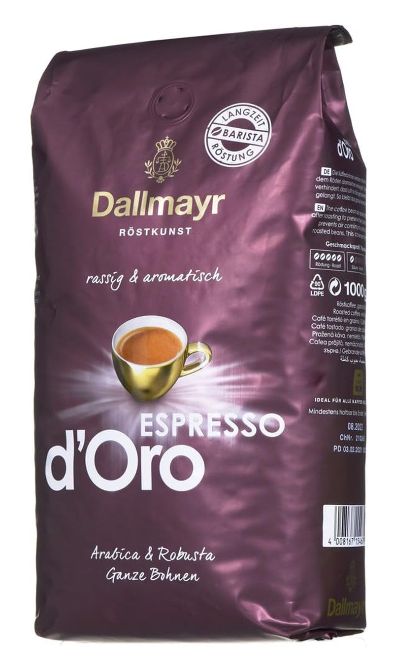 Espresso d'Oro en grains entiers 8x 1000g (8000g) - café fortement aromatisé