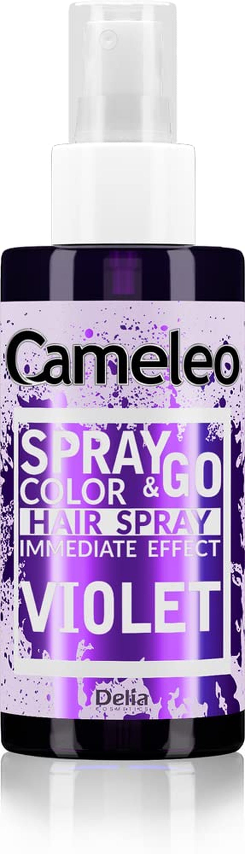 Cameleo - Spray & Go - spray colorant capillaire - violet - pour cheveux blonds, blond platine et gris - simplement vaporiser et partir - semi-permanent - résultat instantané - spray colorant capillaire carnaval - 150 ml Naty Shop Violet Hair Dye 150 Ml (1 paquet)