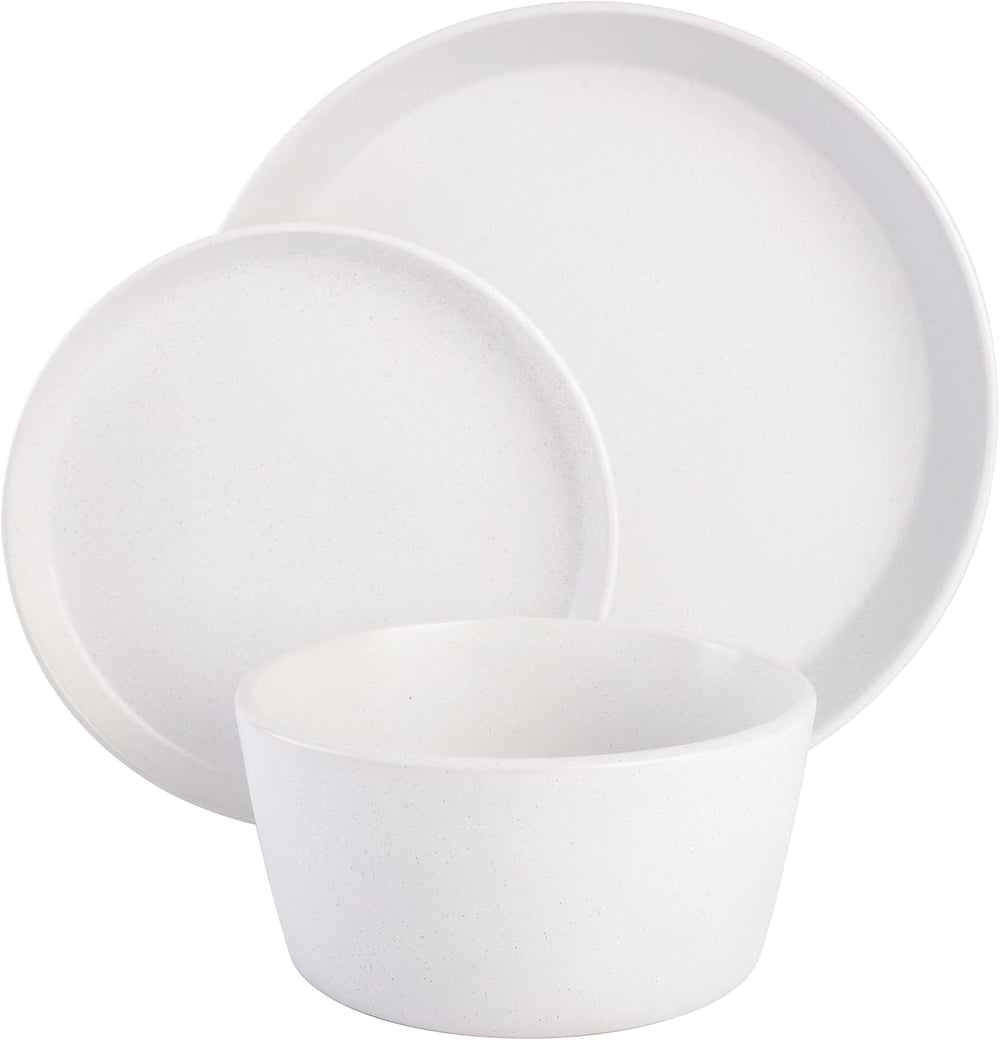 Service de table Sofia Coupe, service pour 4 (12 pièces), blanc à pois