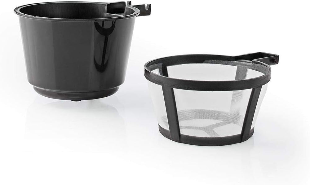 NEDIS Espressor - Café Filtré - 0,4 l - 1 Tasse - Minuteur - Noir / Argent