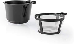 NEDIS Espressor - Café Filtré - 0,4 l - 1 Tasse - Minuteur - Noir / Argent