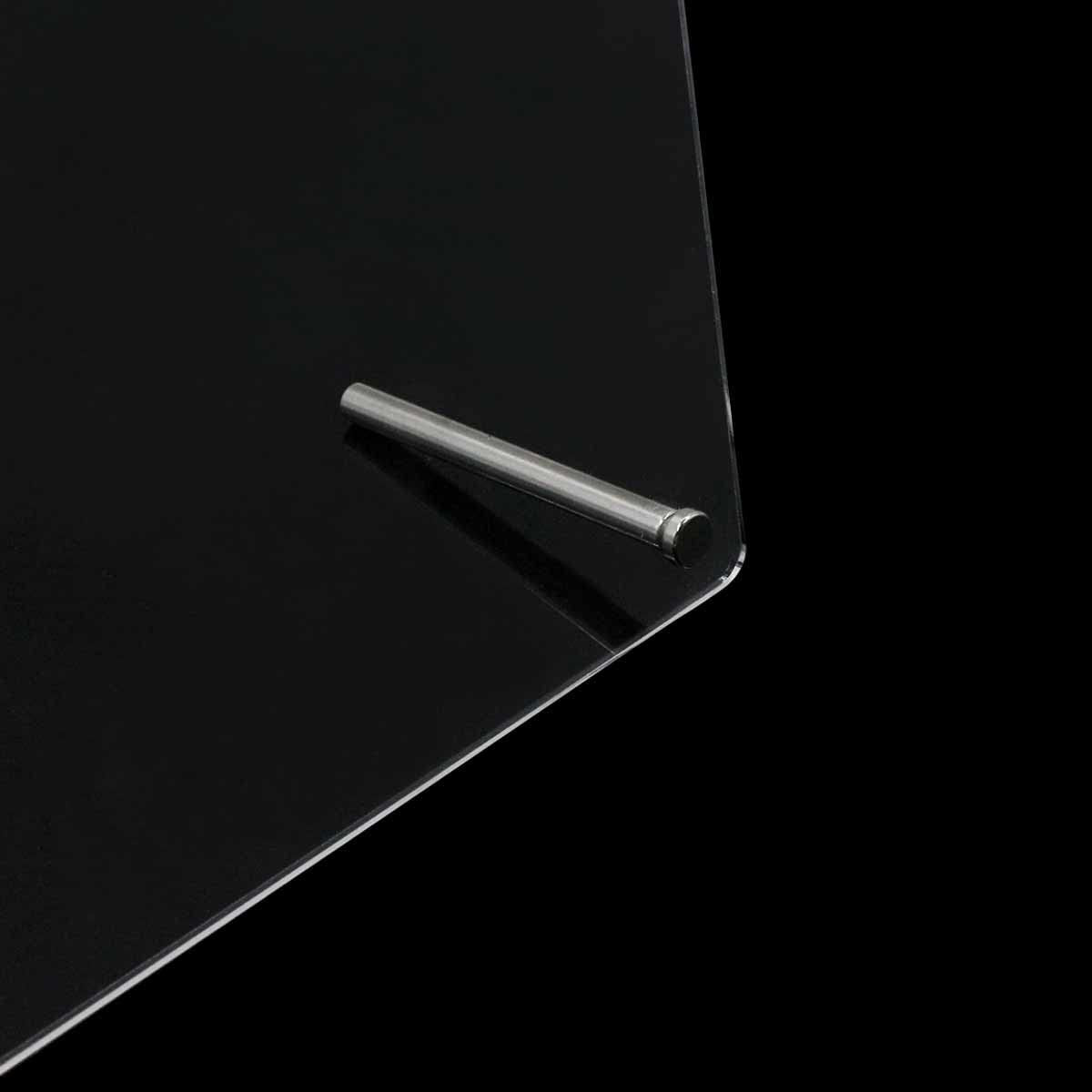 Panneau d'affichage d'ongles en verre acrylique avec bandes d'affichage et nano-adhésif, affichage de pointe d'ongle, carte de couleur transparente pour Nail Art, affichage d'art d'ongle, affichage d'exercice d'ongle (transparent)