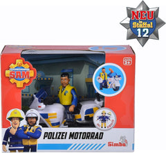 Simba 109251092 - Moto de police Sam le pompier, Avec figurine Malcolm, Avec accessoires, Saison 12, A partir de 3 ans Figurines Naty Shop