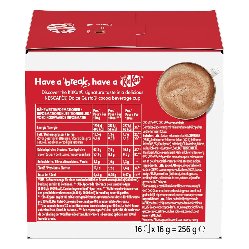 NESCAFÉ DOLCE GUSTO Kitkat Kaffeekapseln 3er Pack (3 x 16 Kapseln)
