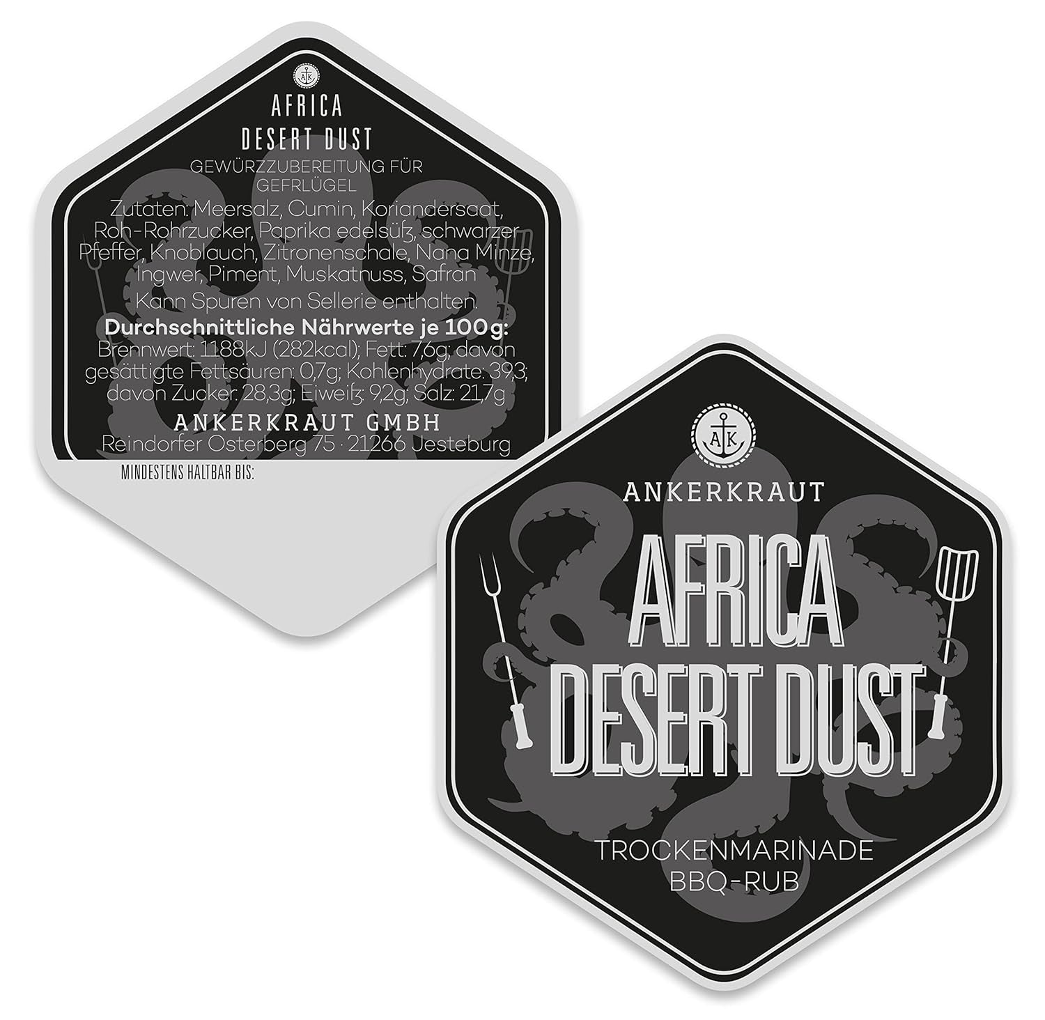 Ankerkraut Africa Desert Dust, BBQ-Rub der afrikanischen Wüste zum Grillen, 200g dans le Streuer