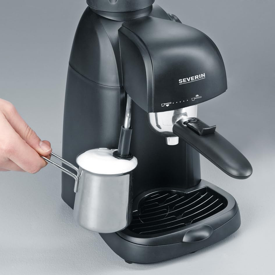 Machine à expresso SEVERIN KA 5978 (comprend un bol de service et une cuillère doseuse, jusqu'à 4 tasses) noir, Standard