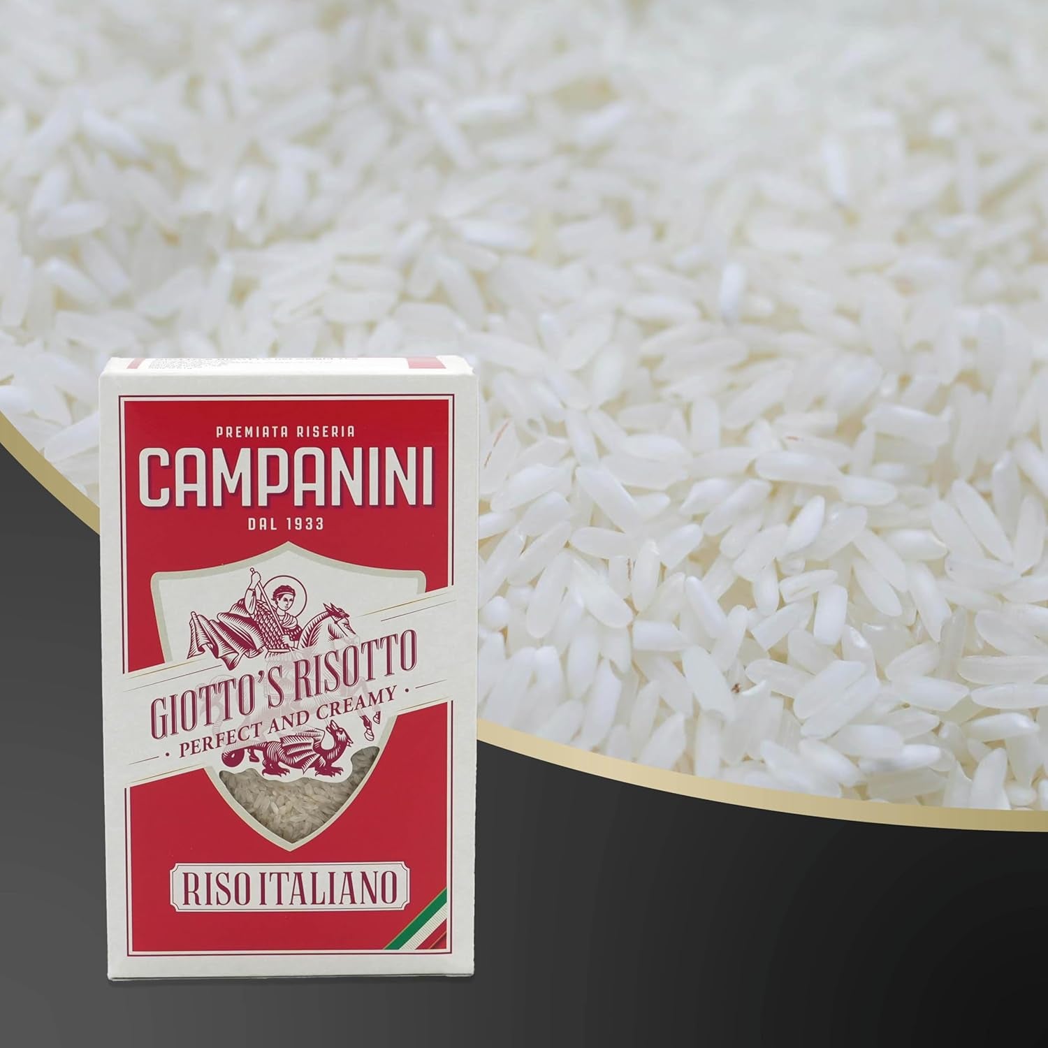 Riz original pour risotto | Riz campanini pour risotto | 1000g | d'Italie | Risottos et soupes