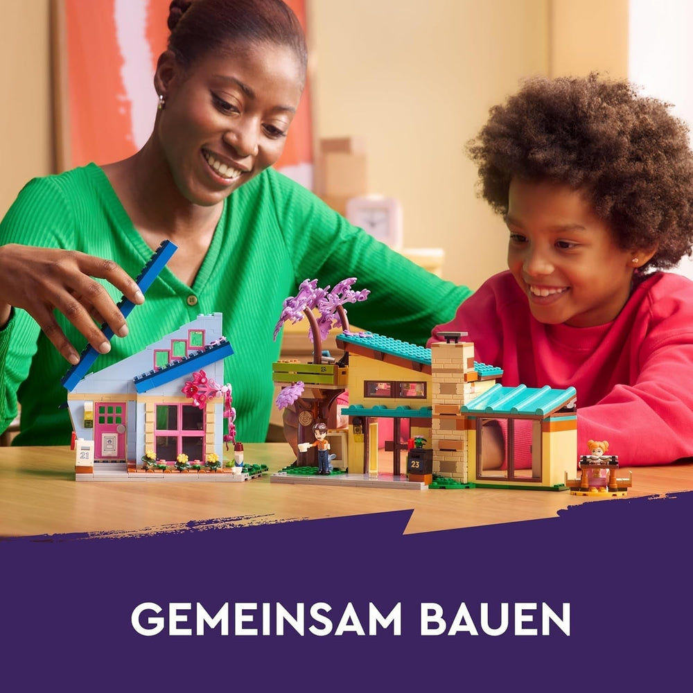 LEGO Friends Maison familiale Olly et Paisley, maison de poupée avec figurines et accessoires, ensemble maison à deux étages et cabane dans les arbres, cadeau créatif pour filles et garçons à partir de 7 ans 42620 Ensembles de construction Besuche an LEGO-Store