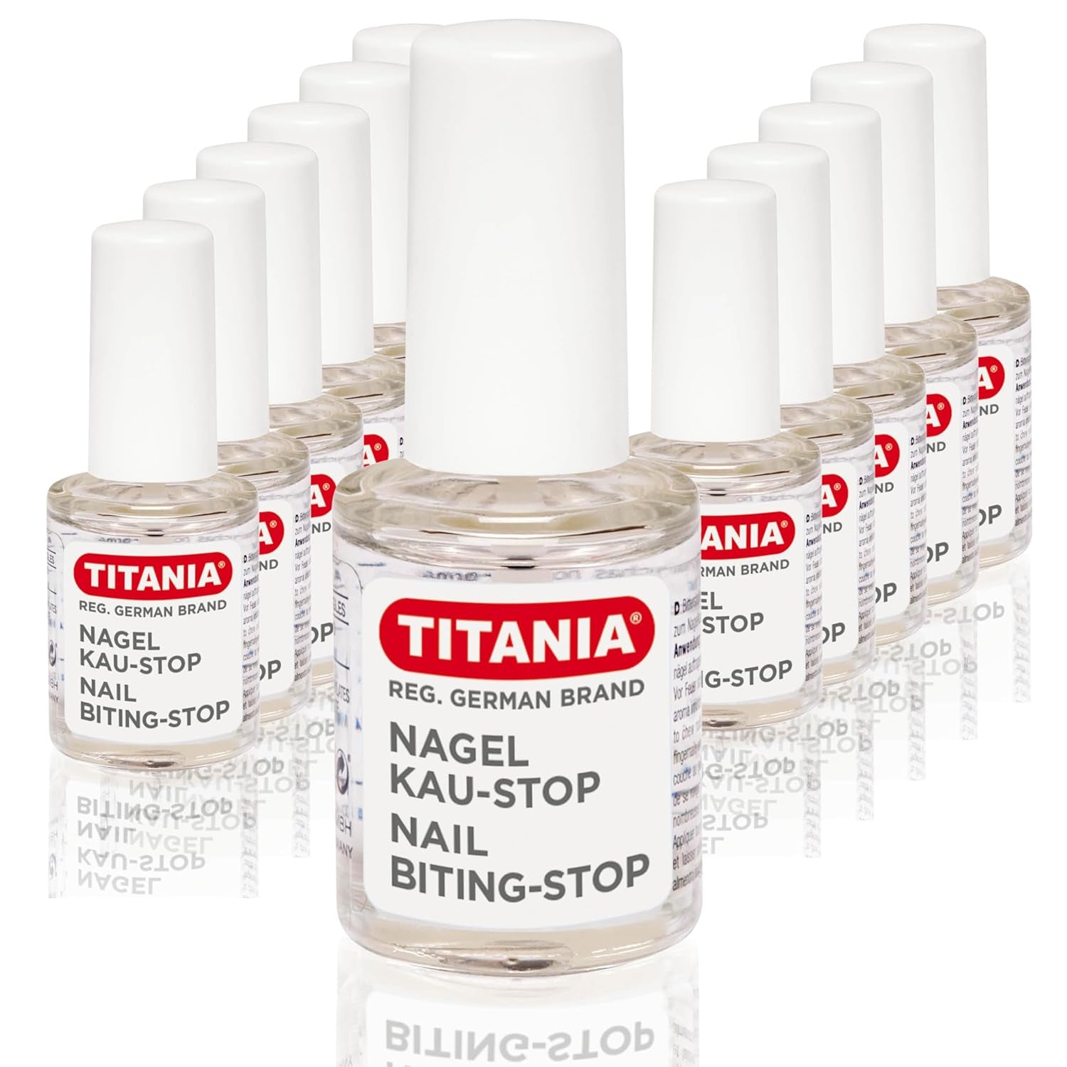 Vernis à ongles anti-rougeurs TITANIA (10 ml) • Vernis à ongles rongeants • Prévention des rongements d'ongles • Protection des ongles rongés par les mains • Prévention des rongements d'ongles par les mains
