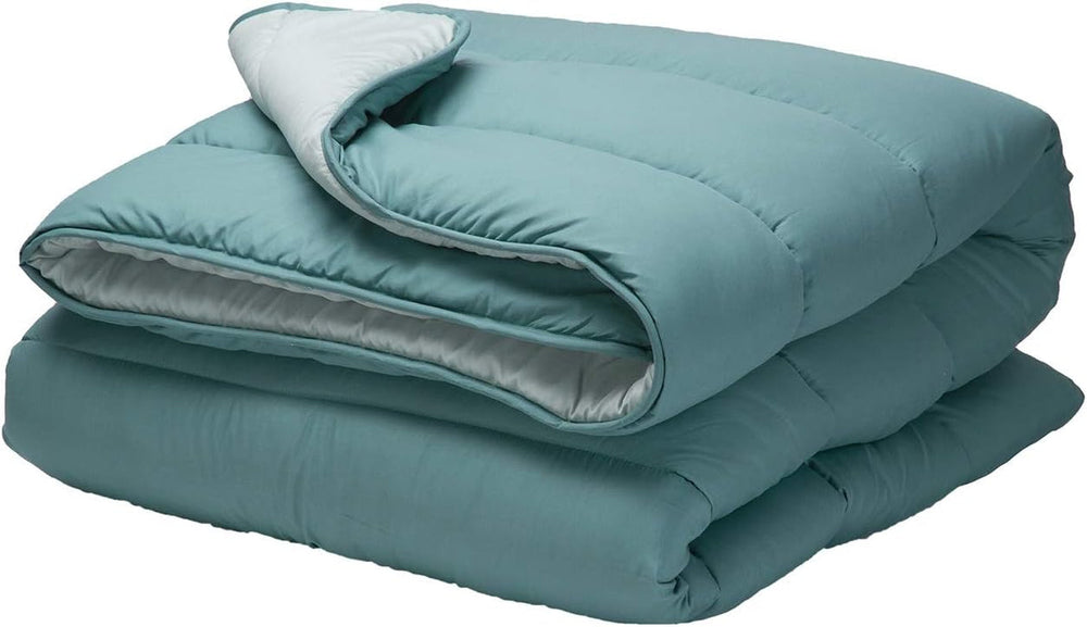 Pikolin Home - Couette réversible 300 G - Garnissage bicolore nordique - Pour lit 90 - Garnissage en plumes, chaud, respirant, Gris clair/gris naturel, 150 X 220 Cm Couettes et couettes Naty Shop Vert foncé Oreiller 150/160 - 240 X 220 Cm
